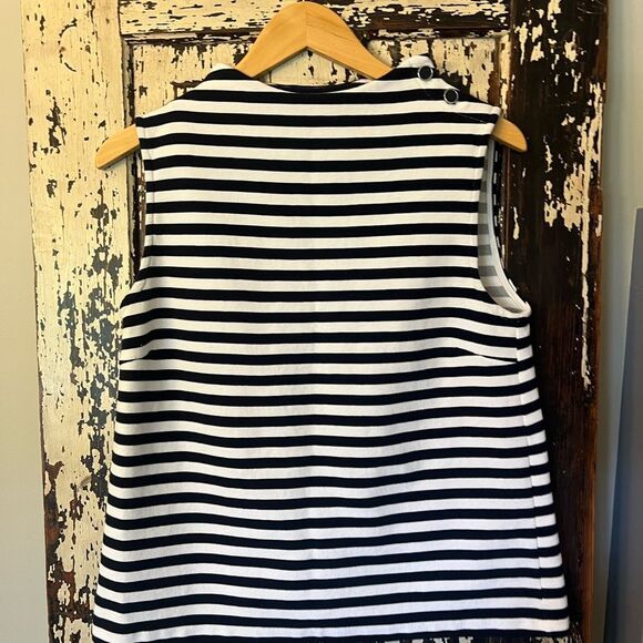 Talbots Monochrome Striped w button accents sleeveless TopLarge. - Picture 1 of 6